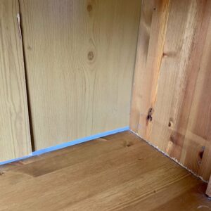 Bookshelf with backboard that didn’t fit