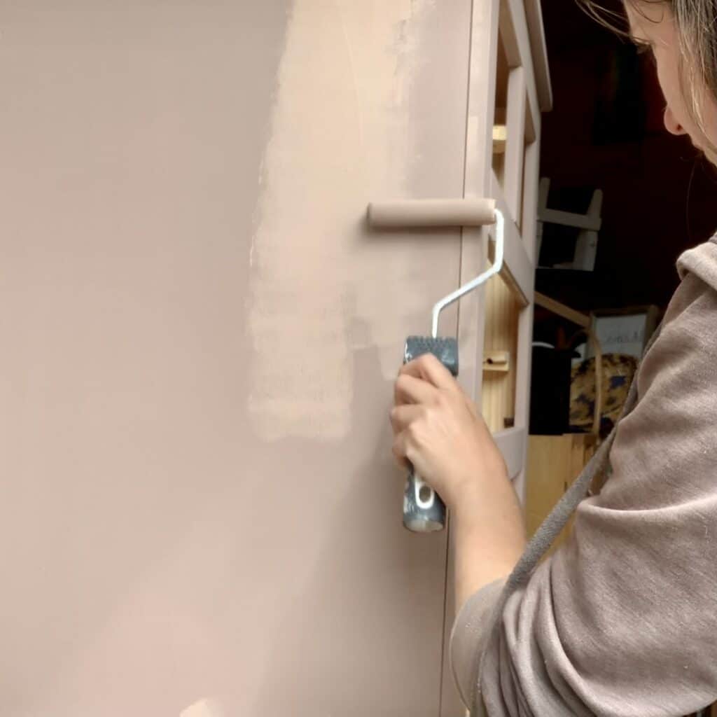 Painting the final coat of Damask