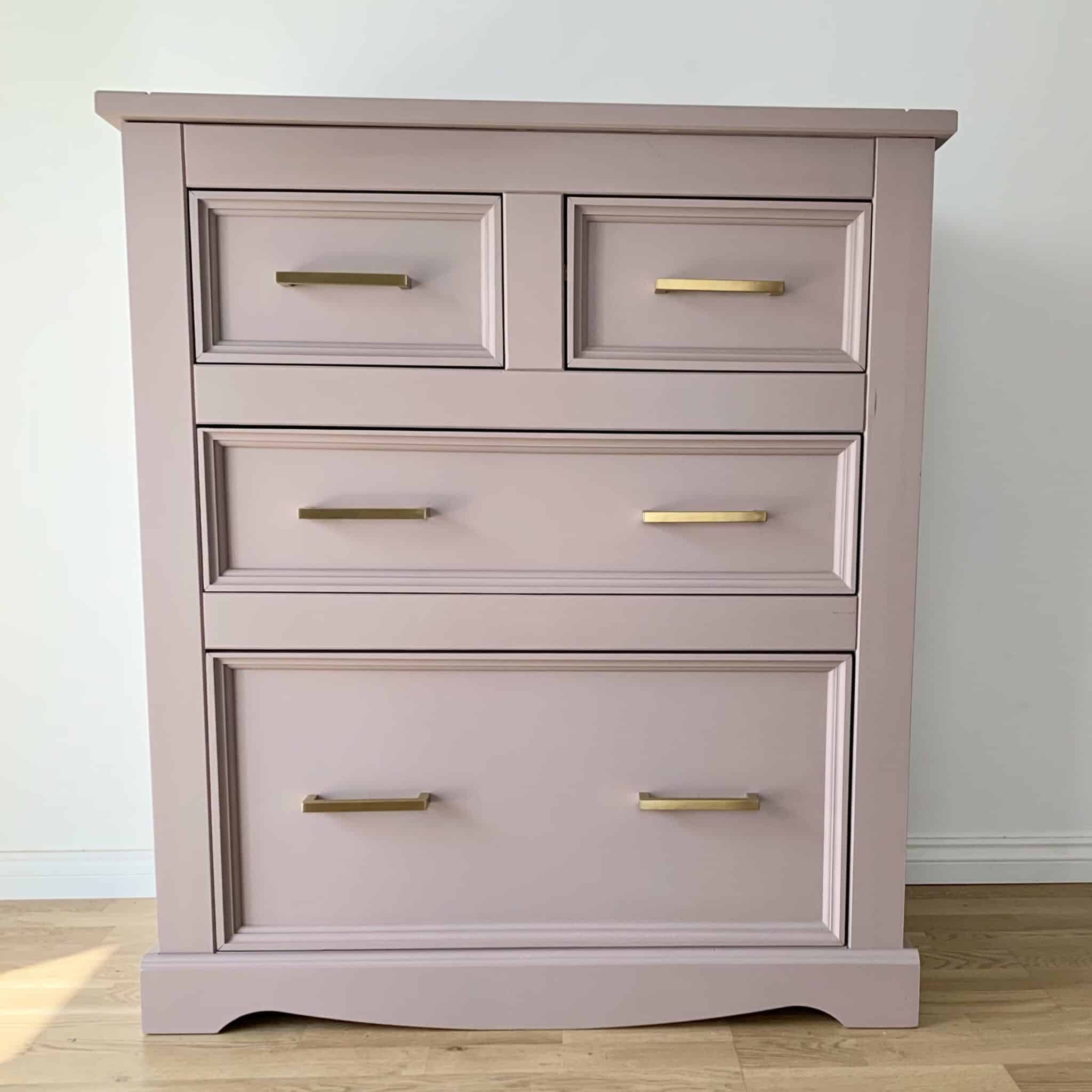 Wait until you see this upcycled pink chest of drawers