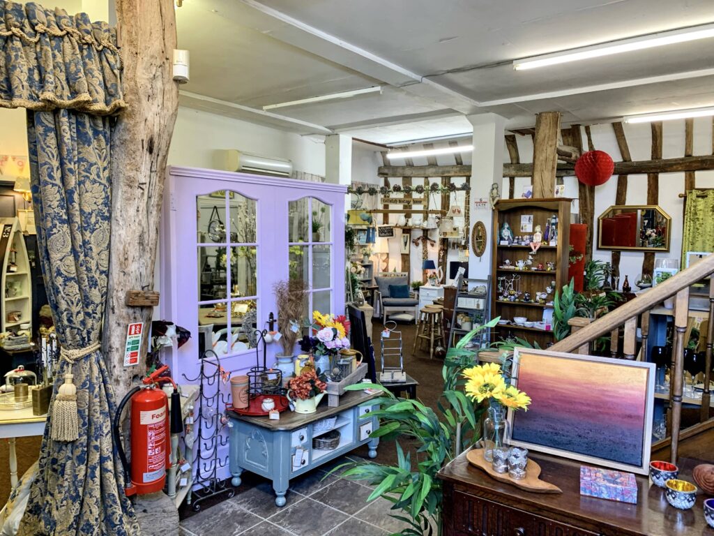 Doors used as dividers by Hetty’s Chalk Room