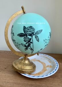 The paint drying  - how to upcycle a children’s globe