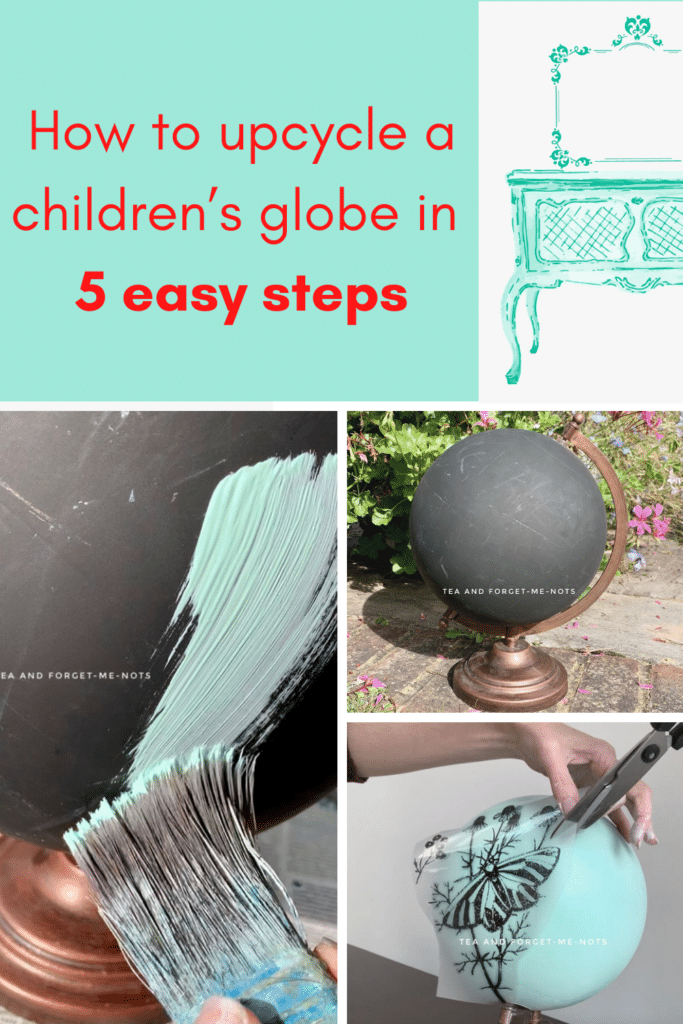 Pinterest pin how to upcycle a children’s globe
