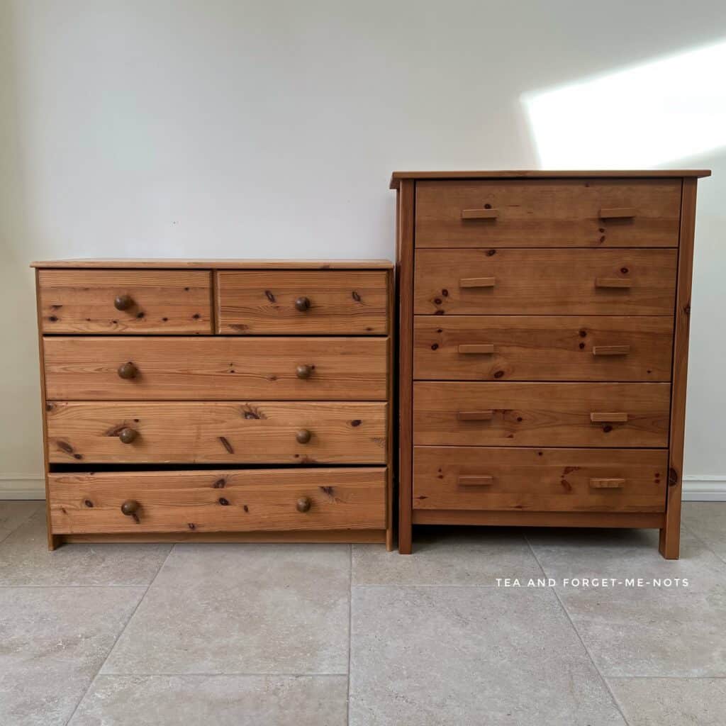 How to paint mismatched furniture to look cohesive Tea and