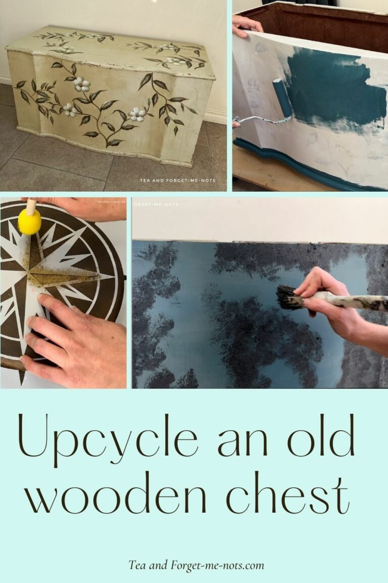 How to upcycle an old wooden chest with chalk paint Tea and