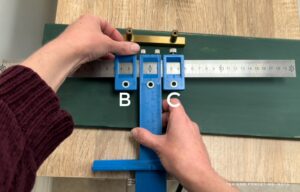 Adjusting sliders B and C