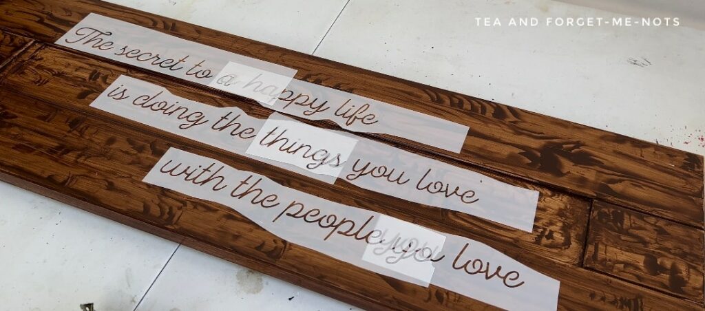 Laying out the quote