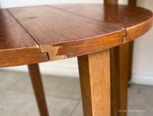 Space saving table and chairs - chipped veneer