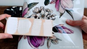 Swatching different white paint