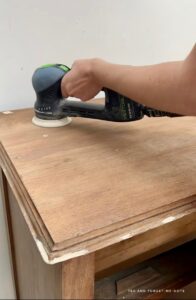 Sanding the top 