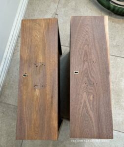 Sanded drawers in progress