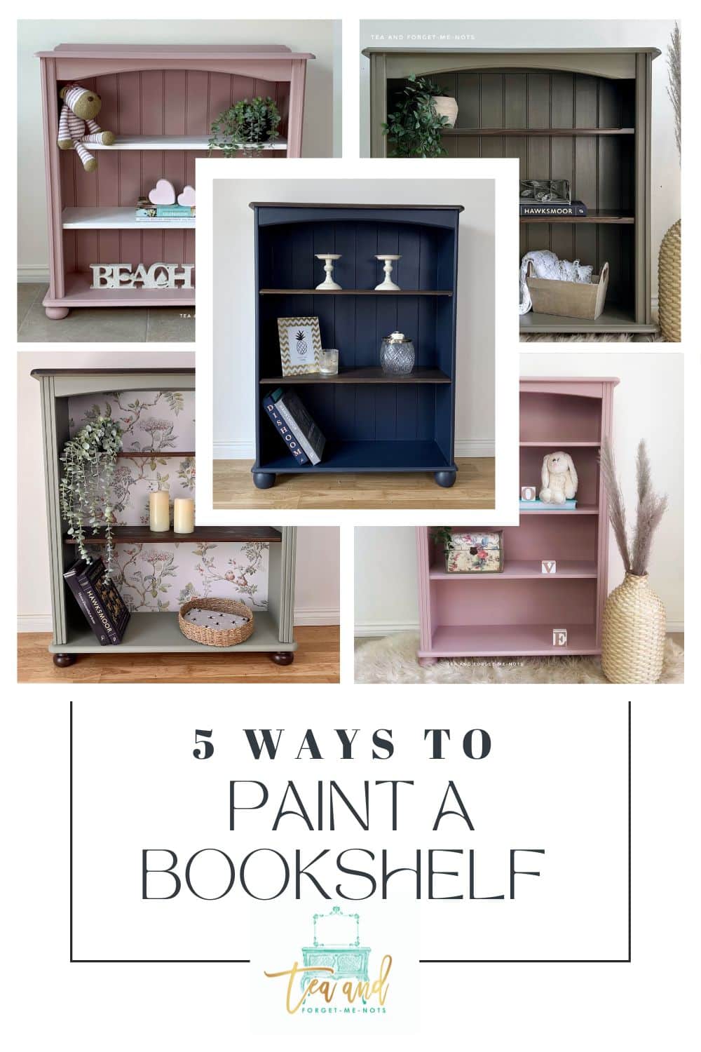 5 unique ways to paint a bookshelf Tea and