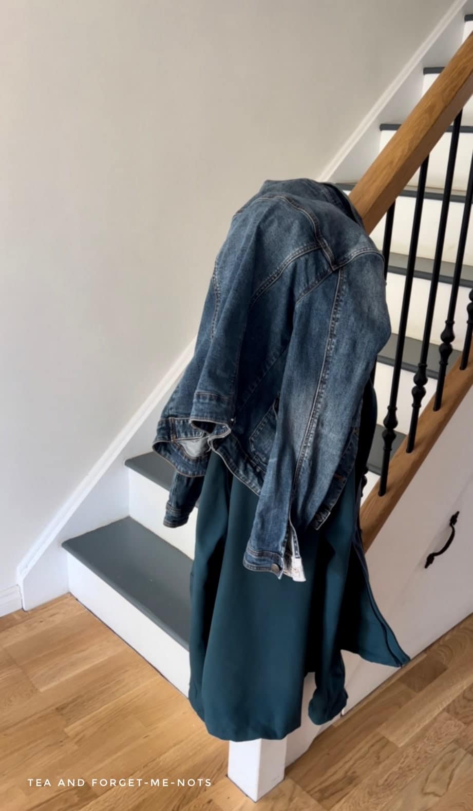 How to Repurpose a Ladder Into a Coat Rack Tea and Forget me nots