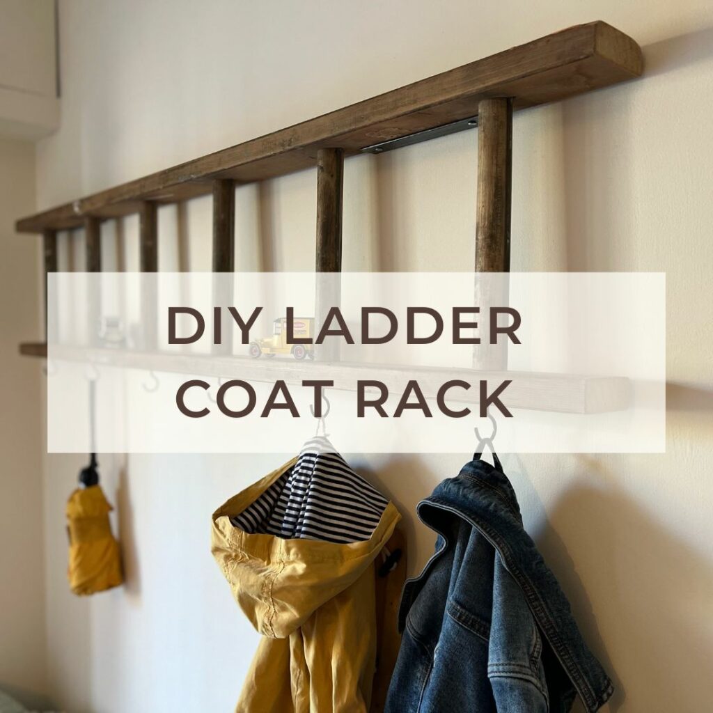 How to make a coat rack with shelf DIY repurposed ladder Tea and