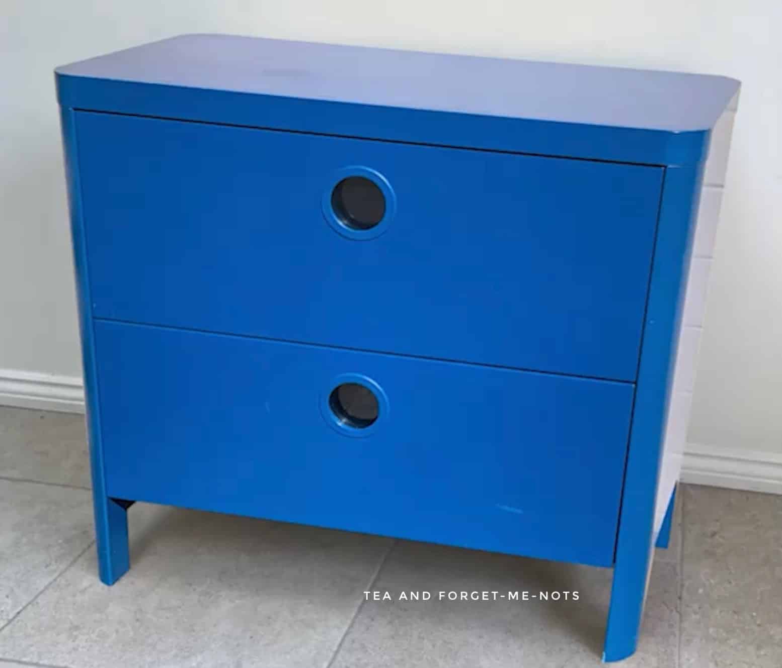 How to paint an IKEA dresser (laminate furniture makeover) Tea and