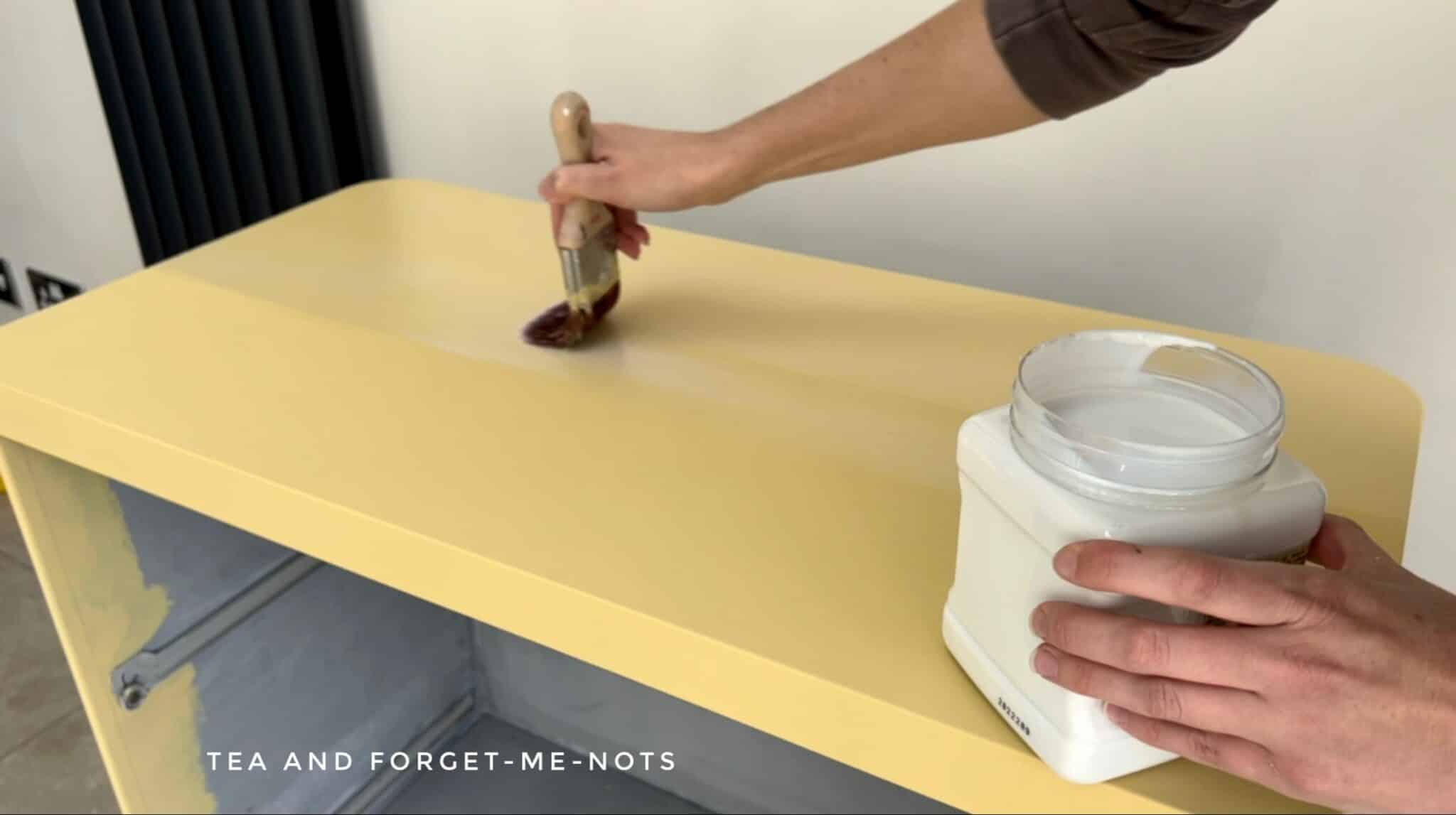 How to paint an IKEA dresser (laminate furniture makeover) Tea and