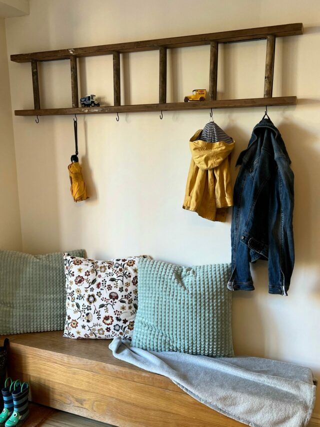How to Repurpose a Ladder Into a Coat Rack