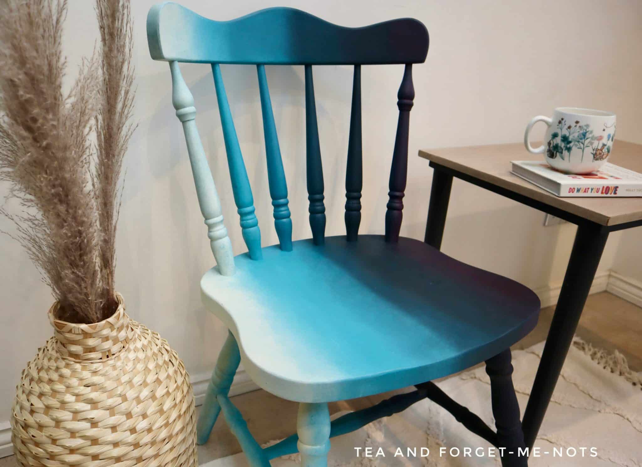 How to Paint Wooden Chairs (blending with clay paint) Tea and