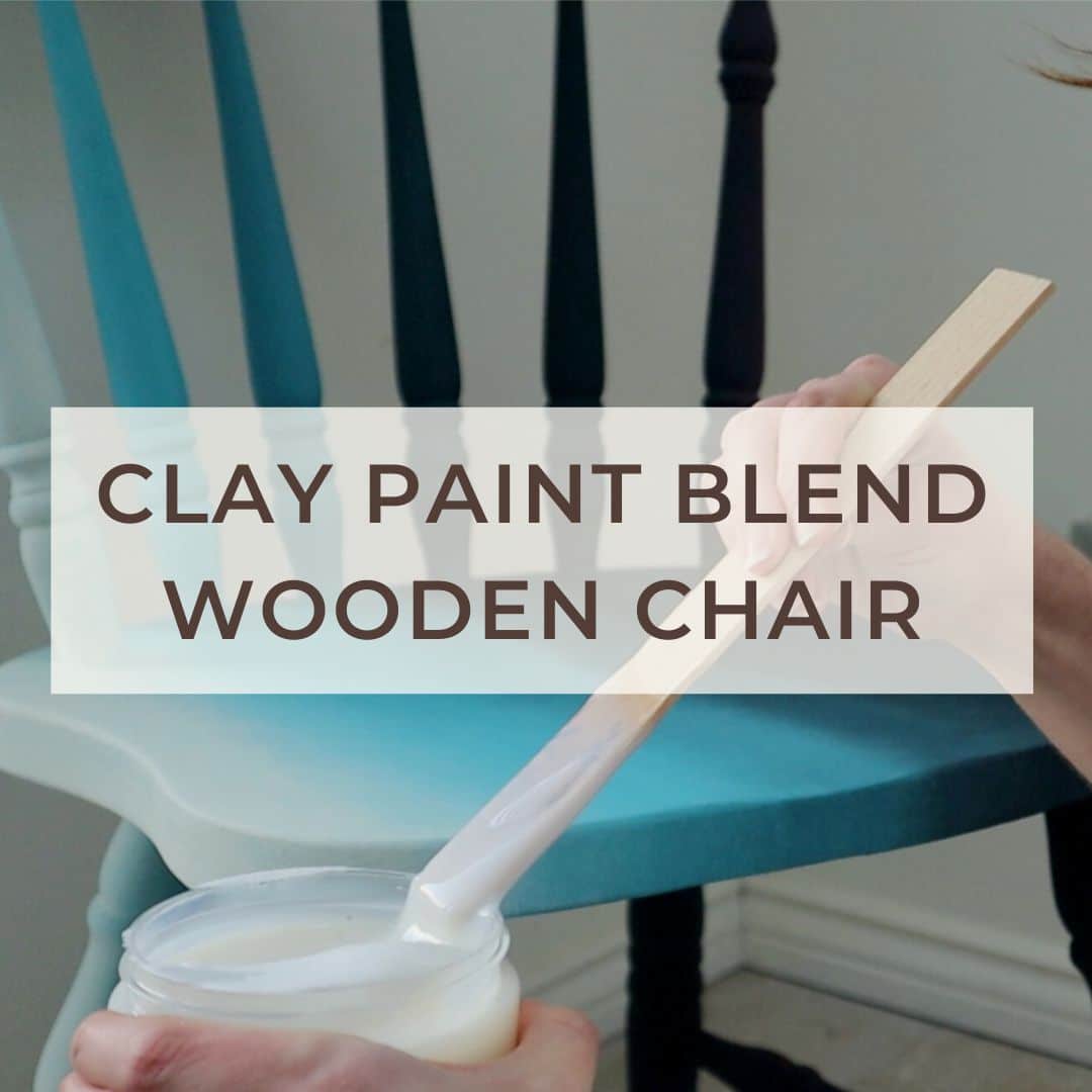 paint wooden chair with clay paint