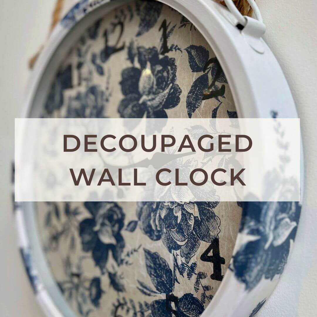 decoupaged wall clock