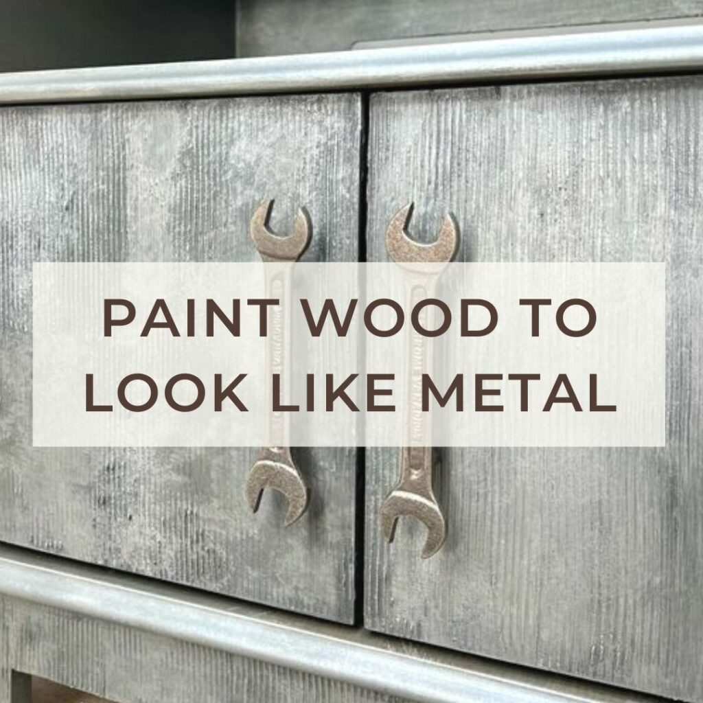 How To Paint Wood To Look Like Metal On Furniture Tea and
