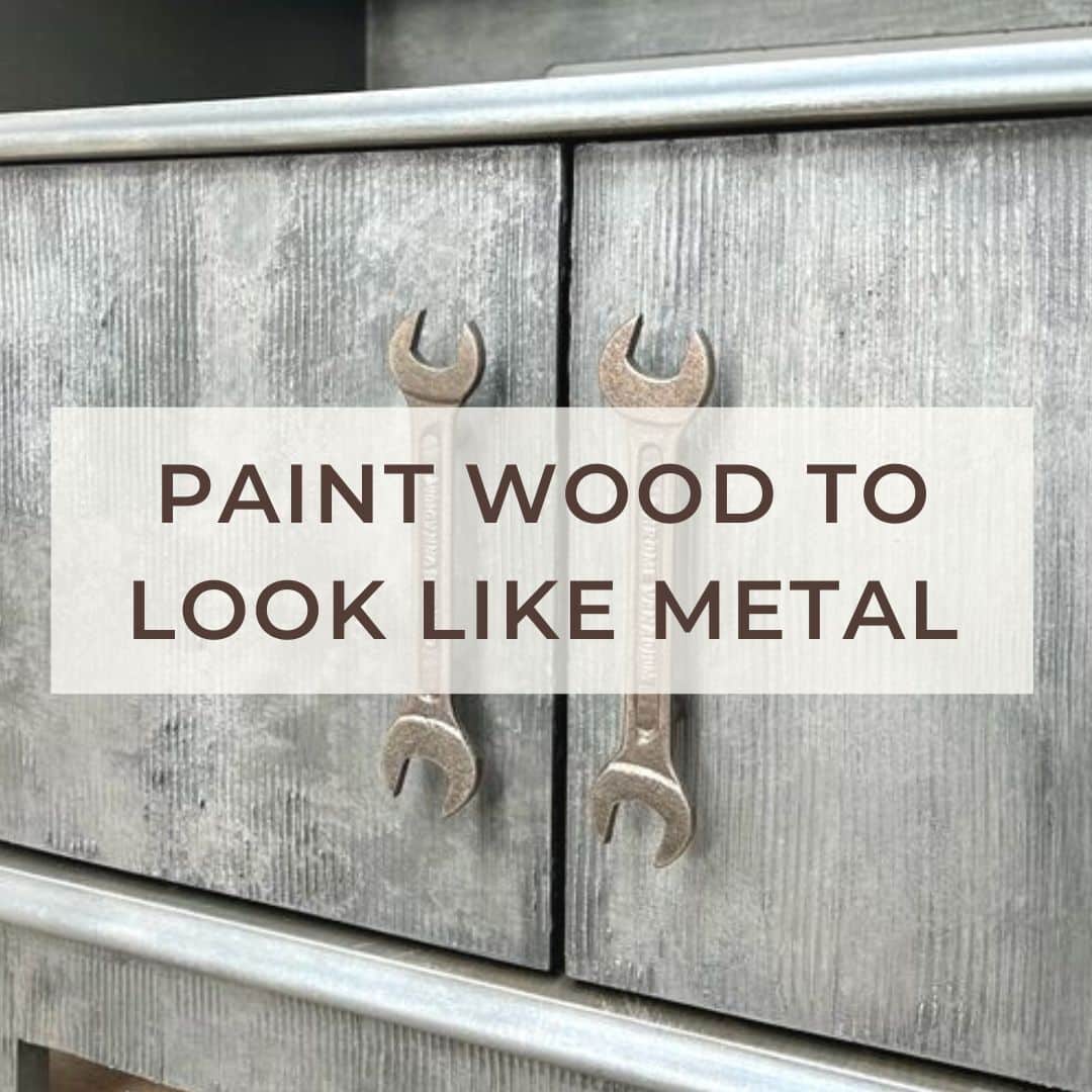 paint wood to look like metal