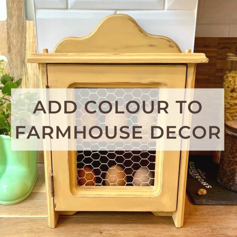 add colour to farmhouse decor