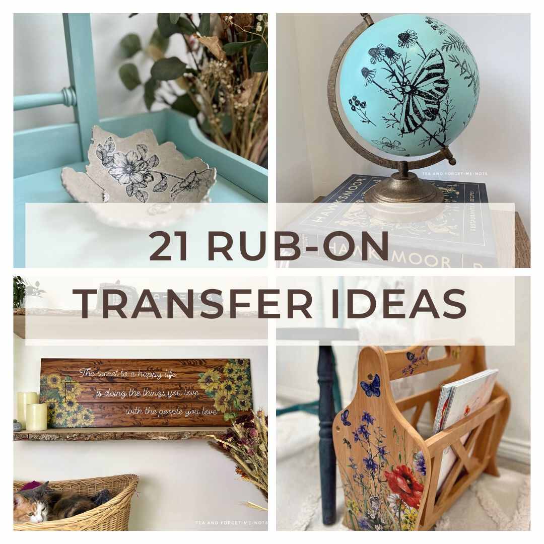 21 Pretty Ways to Use Rub On Transfers for Furniture Decor