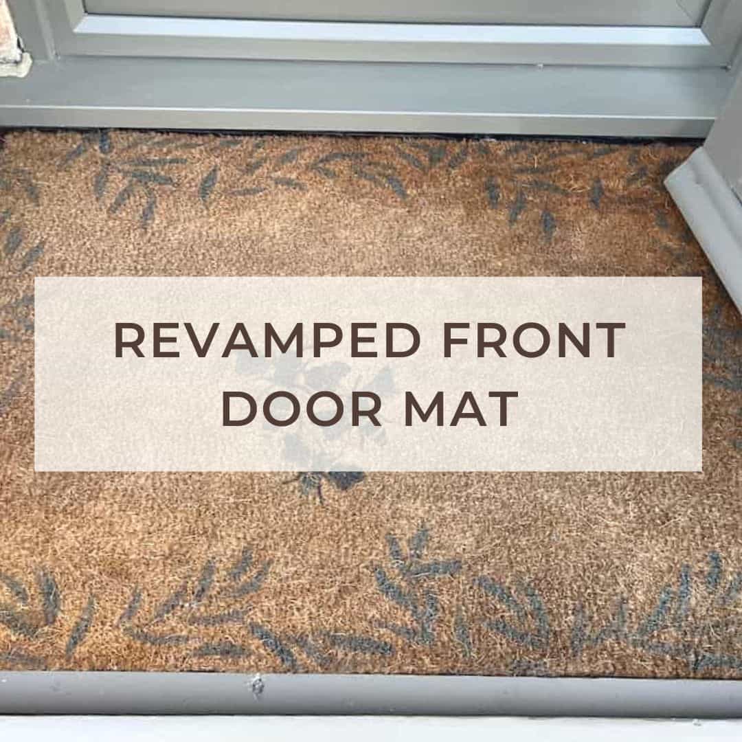 DIY FRONT DOOR MAT WITH STENCIL