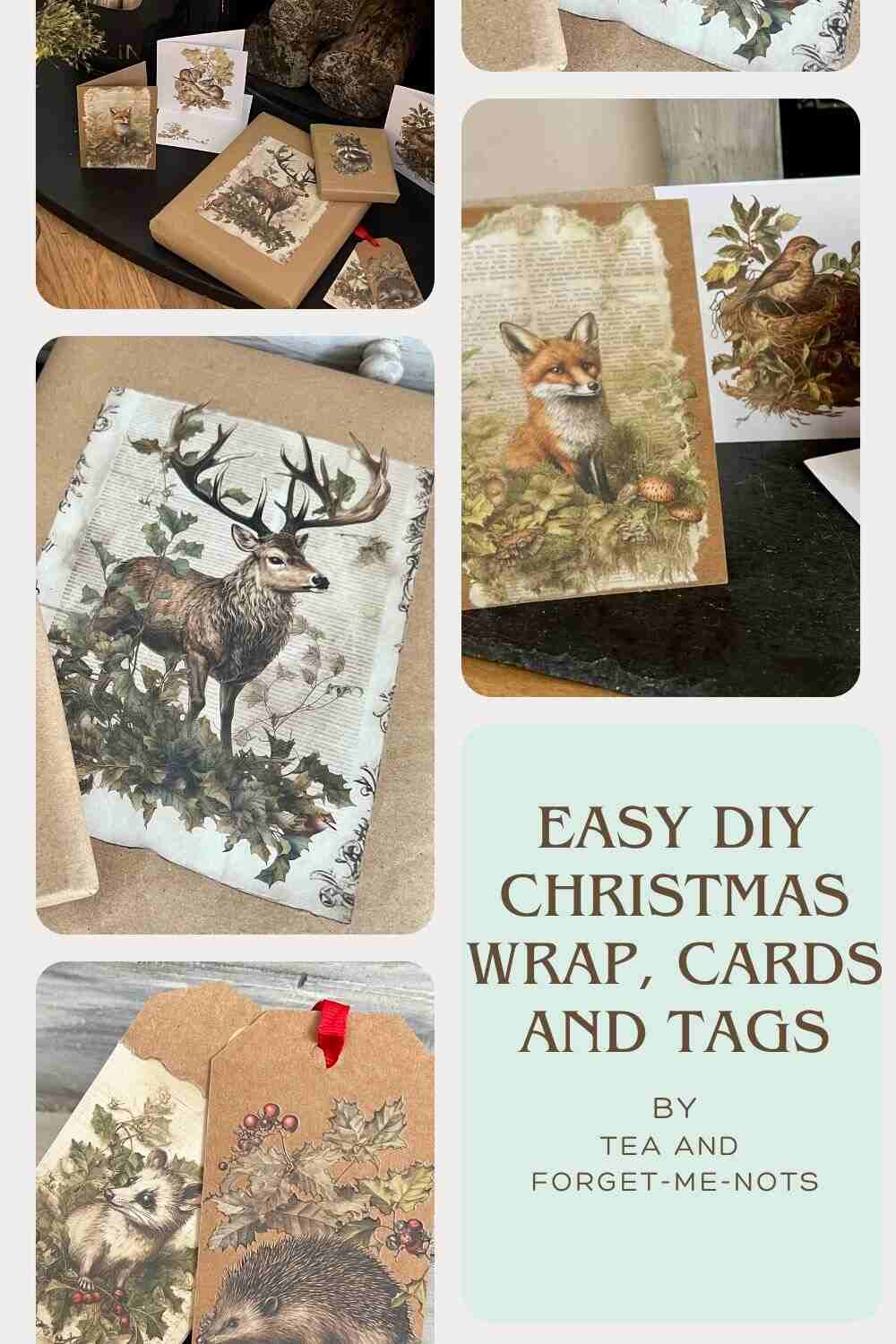 Make Easy Christmas Gift Tags Diy Gift Wrap And Cards Tea And Forget