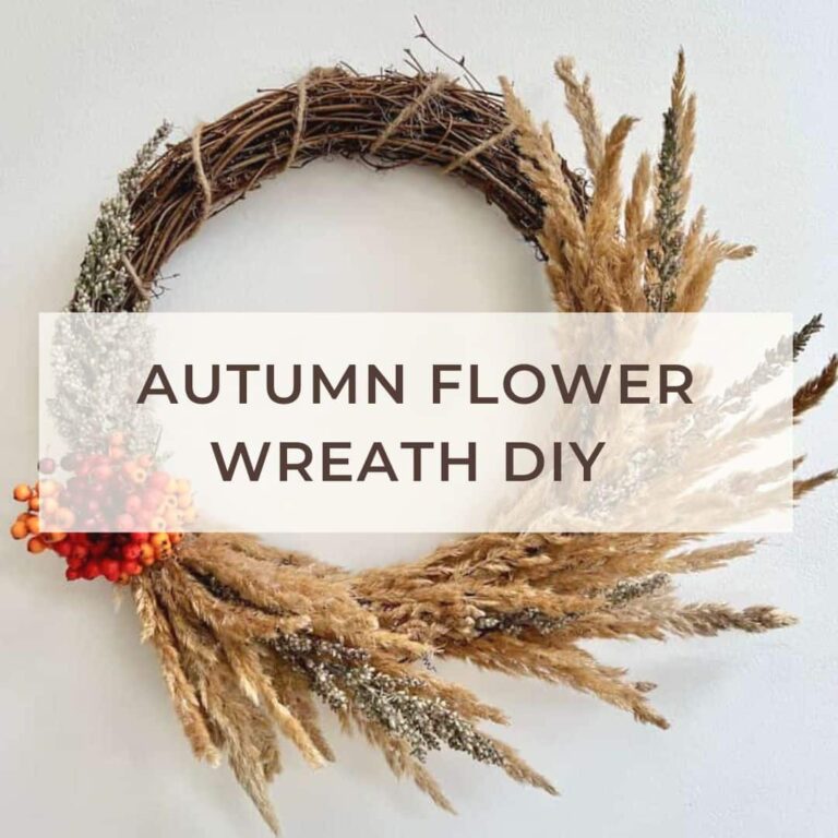 autumn flower wreath diy