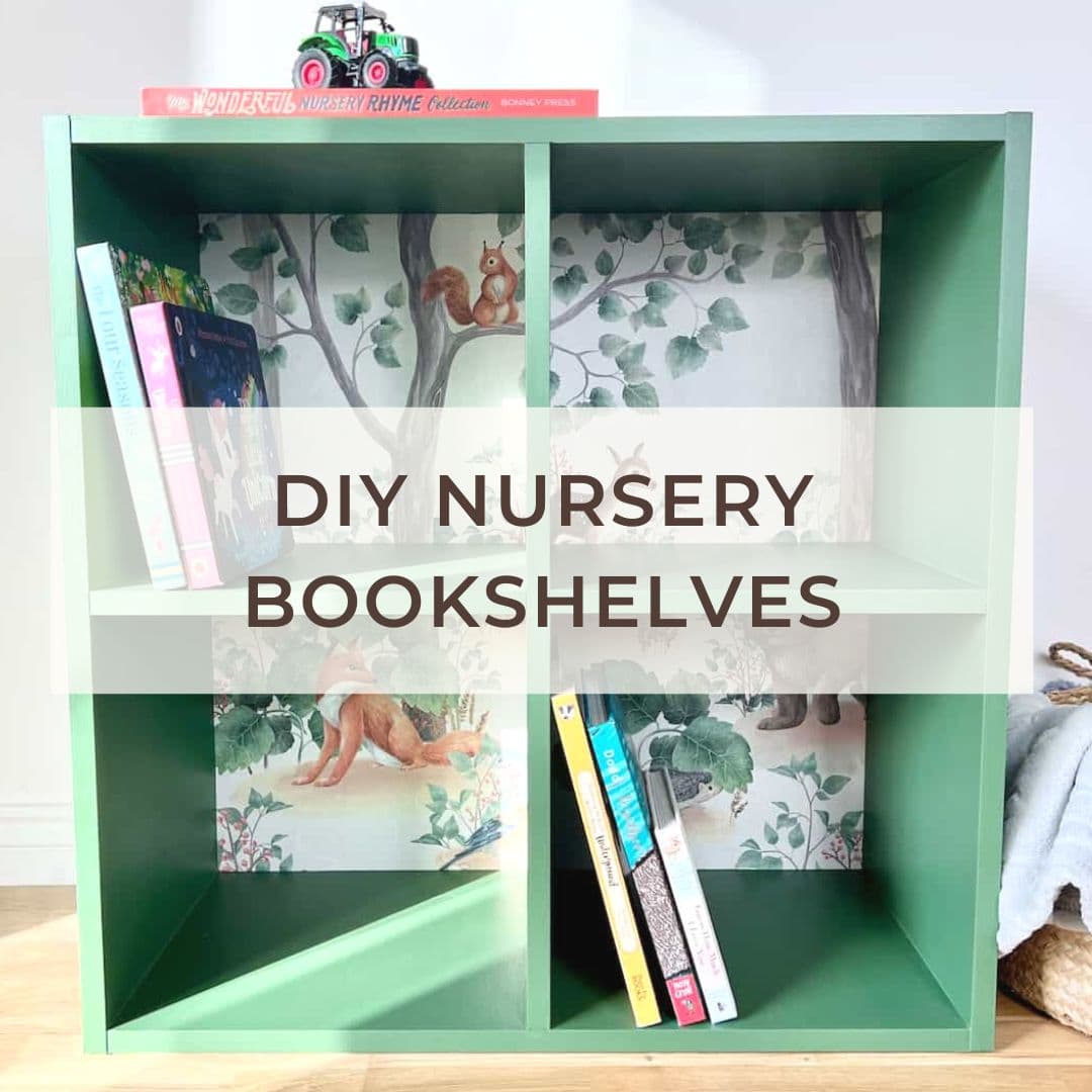 Adorable DIY Nursery Bookshelf With Woodland Design