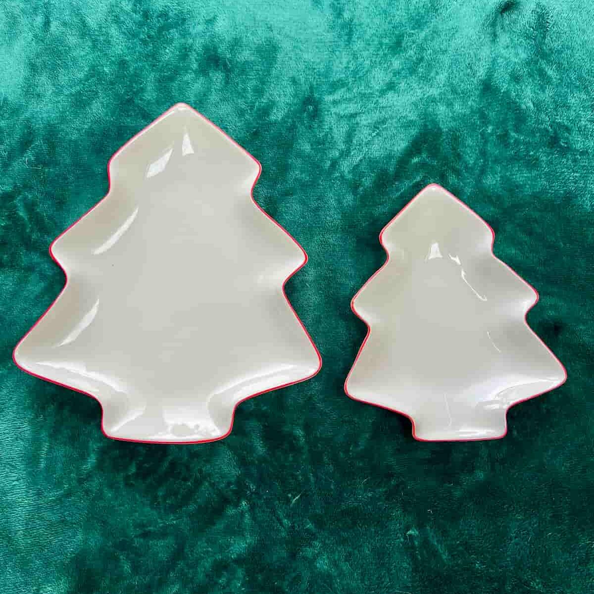 ceramic christmas tree trays