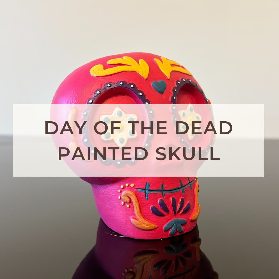 Easy Day of the Dead Decorations DIY Painted Skull