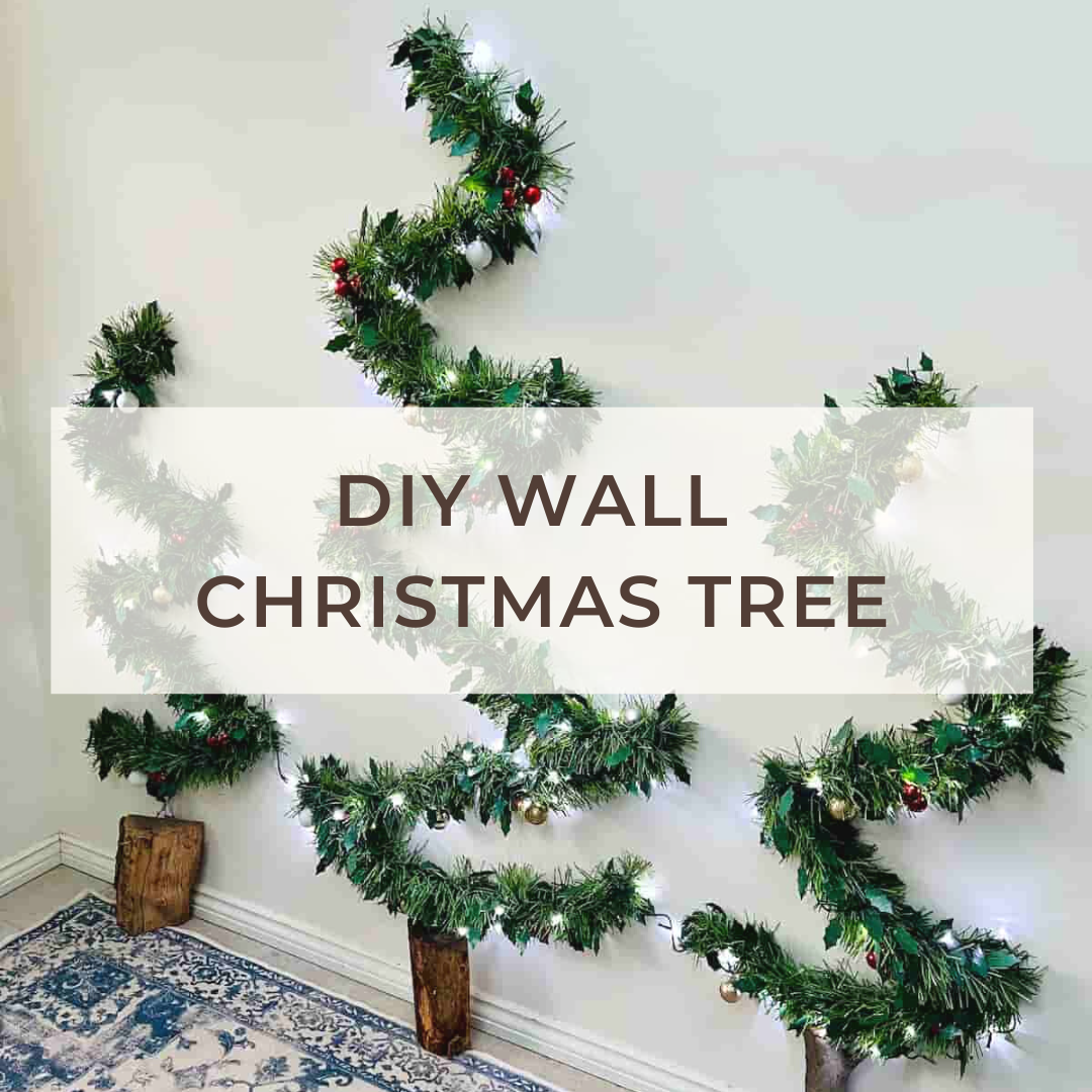 Easy and Cheap DIY Wall Christmas Tree to Save Space