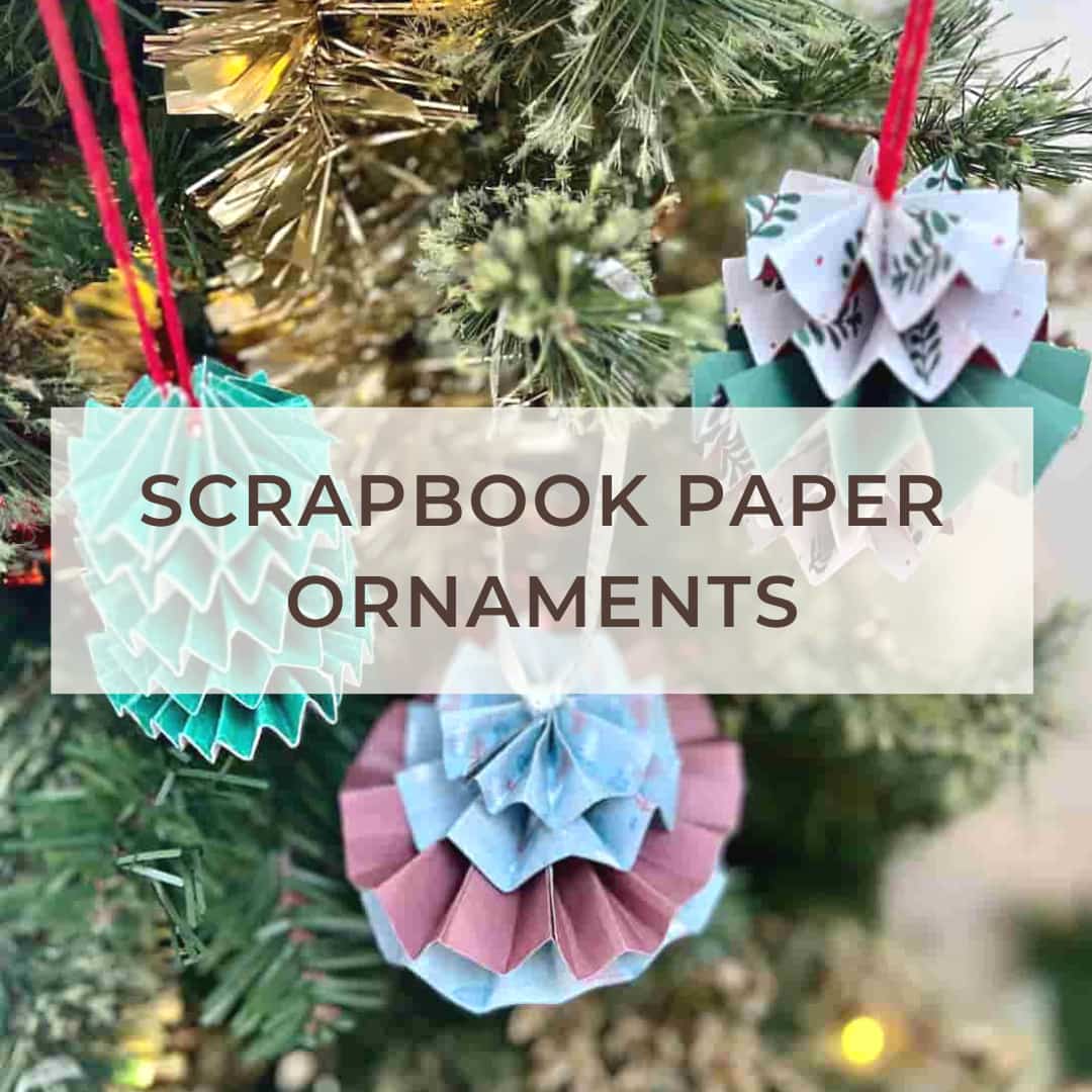 4 Scrapbook Paper Ornament Designs for Christmas Baubles