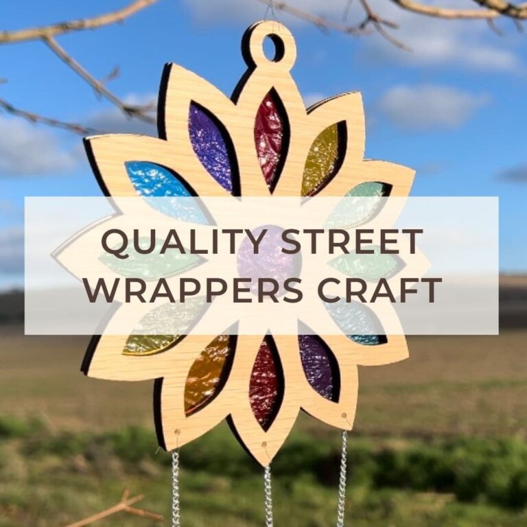 blog post cover image of suncatcher craft.