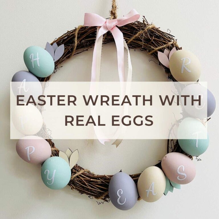 image shows blog title image of easter wreath.